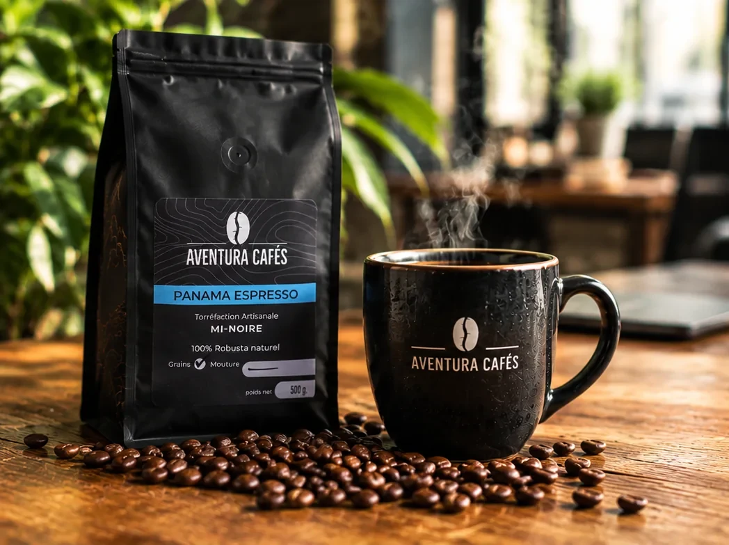 Café Aventura Cafés servi dans un environnement chaleureux.